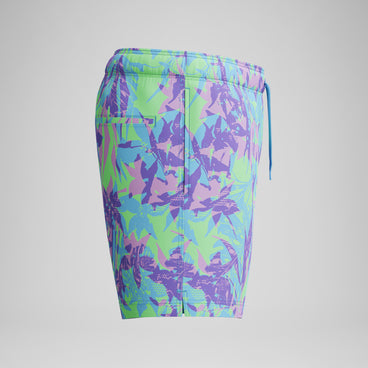 Men's Redondo Edge Printed Swim Shorts Purple/Green