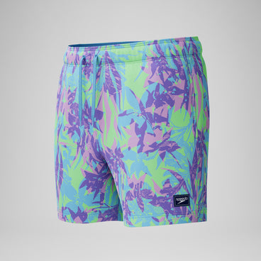 Men's Redondo Edge Printed Swim Shorts Purple/Green