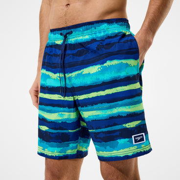 Men's Redondo Edge Printed Swim Shorts Navy