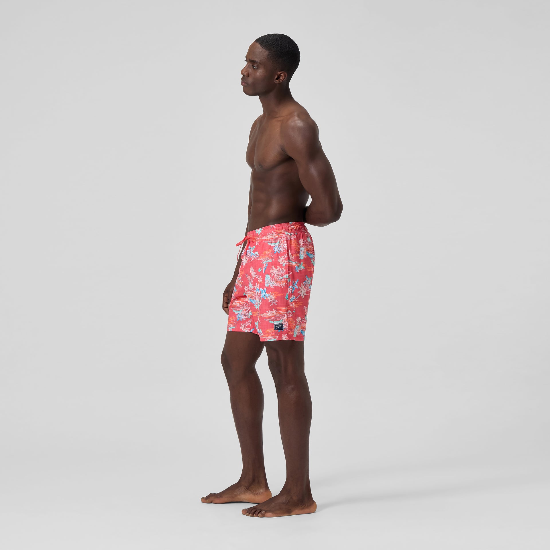 Printed Redondo Edge Swim Shorts Orange Blue