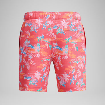Men's Printed Redondo Edge Swim Shorts Orange/Blue