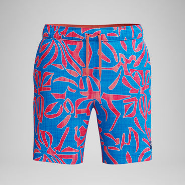 Men's Redondo Edge Printed Swim Shorts Orange/Blue
