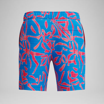 Men's Redondo Edge Printed Swim Shorts Orange/Blue