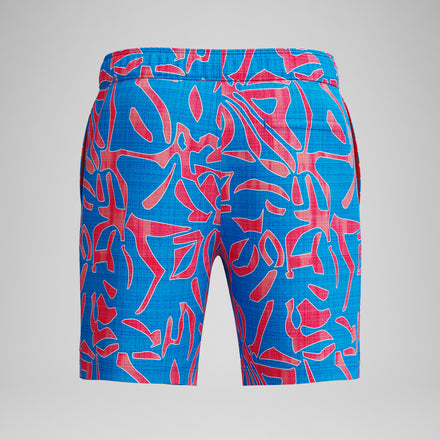 Men's Redondo Edge Printed Swim Shorts Orange/Blue