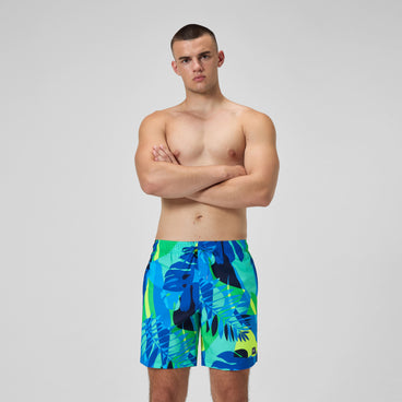 Men's Print Rondo Volley Swim Trunks Blue