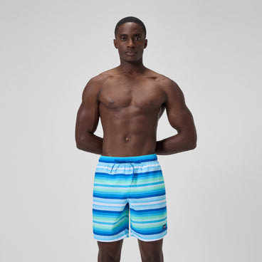 Men's Print Redondo Volley Swim Trunks Blue/White