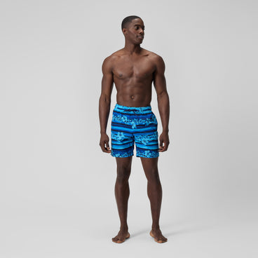 Men's Print Rondo Volley Swim Trunks Blue