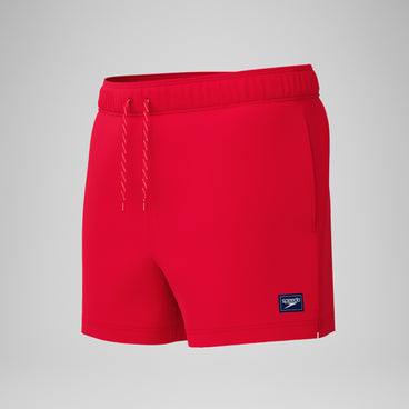 Men's Classics Solid Redondo Edge Volley Swim Trunks Red