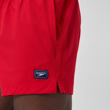 Men's Classics Solid Redondo Edge Volley Swim Trunks Red