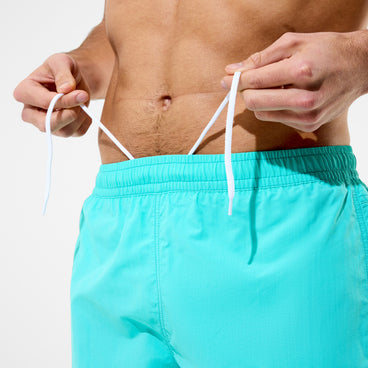 Men's Retro Swim Shorts Turquoise