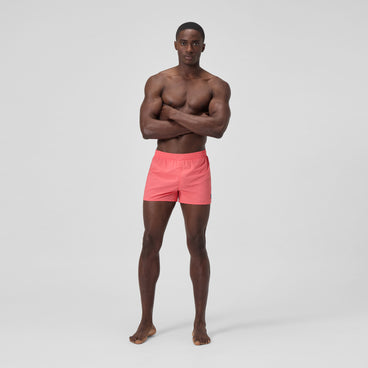 Men's Solid Retro Swim Shorts Coral