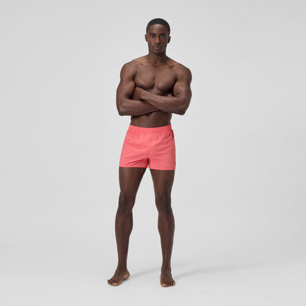 Men's Solid Retro Swim Shorts Coral