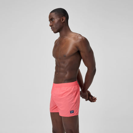 Men's Solid Retro Swim Shorts Coral