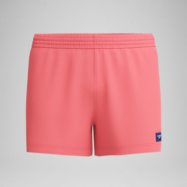 Men's Solid Retro Swim Shorts Coral