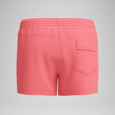 Men's Solid Retro Swim Shorts Coral