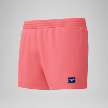 Men's Solid Retro Swim Shorts Coral