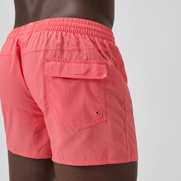 Men's Solid Retro Swim Shorts Coral