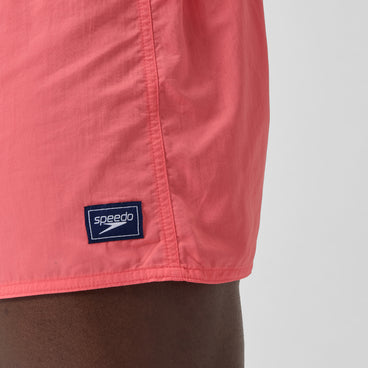Men's Solid Retro Swim Shorts Coral