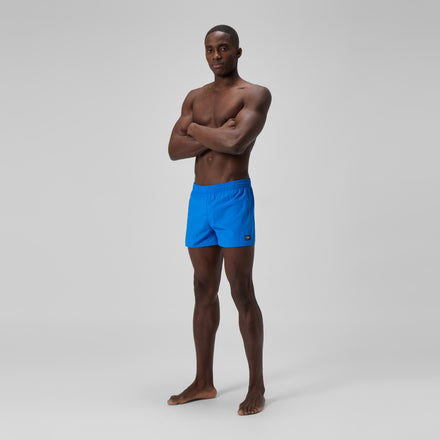 Men's Retro Solid Swim Shorts Blue
