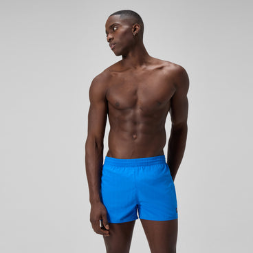 Men's Retro Solid Swim Shorts Blue
