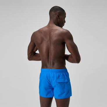 Men's Retro Solid Swim Shorts Blue