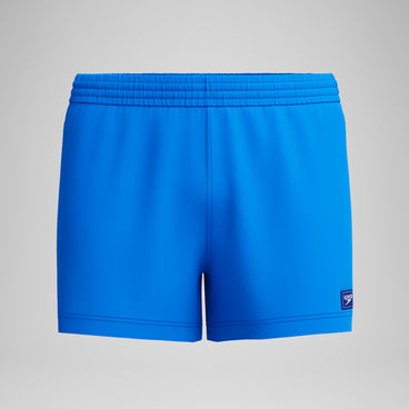 Men's Retro Solid Swim Shorts Blue