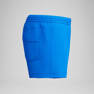 Men's Retro Solid Swim Shorts Blue