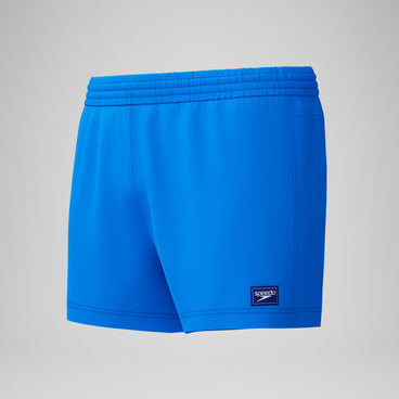 Men's Retro Solid Swim Shorts Blue