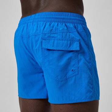 Men's Retro Solid Swim Shorts Blue
