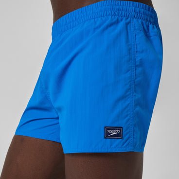 Men's Retro Solid Swim Shorts Blue