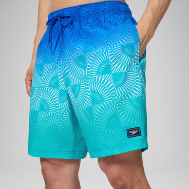 Men's Print Redondo Edge Swim Shorts Deep Blue