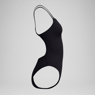 Women's Solid V-Back 2.0 One Piece Black