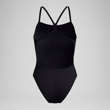 Women's Solid V-Back 2.0 One Piece Black