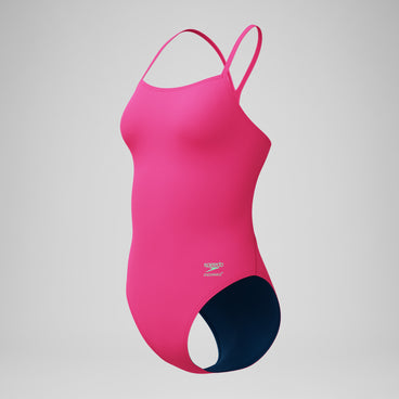Women's Club Training Solid V-Back 2.0 One Piece Pink