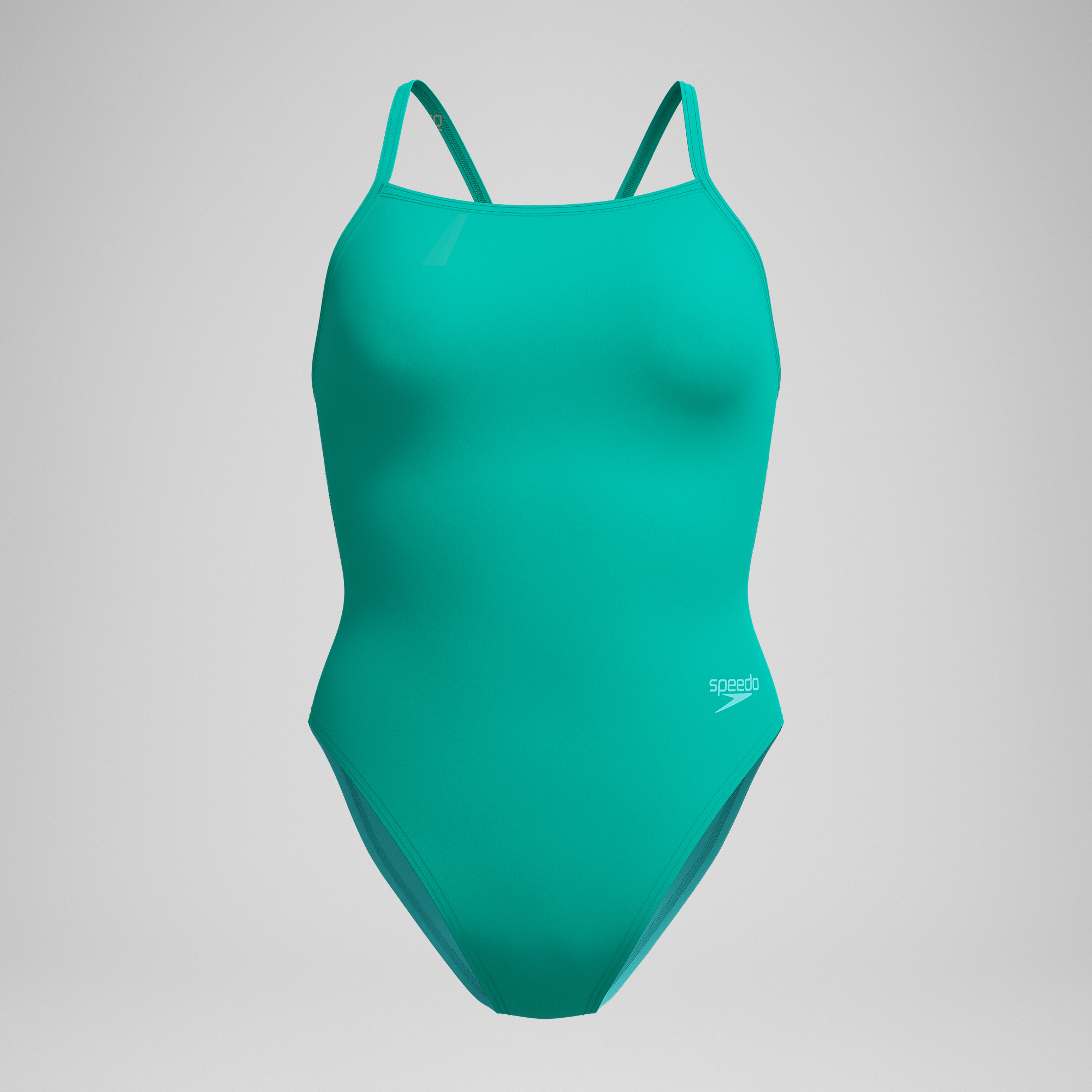 Women's Solid V-Back One Piece Green | Speedo