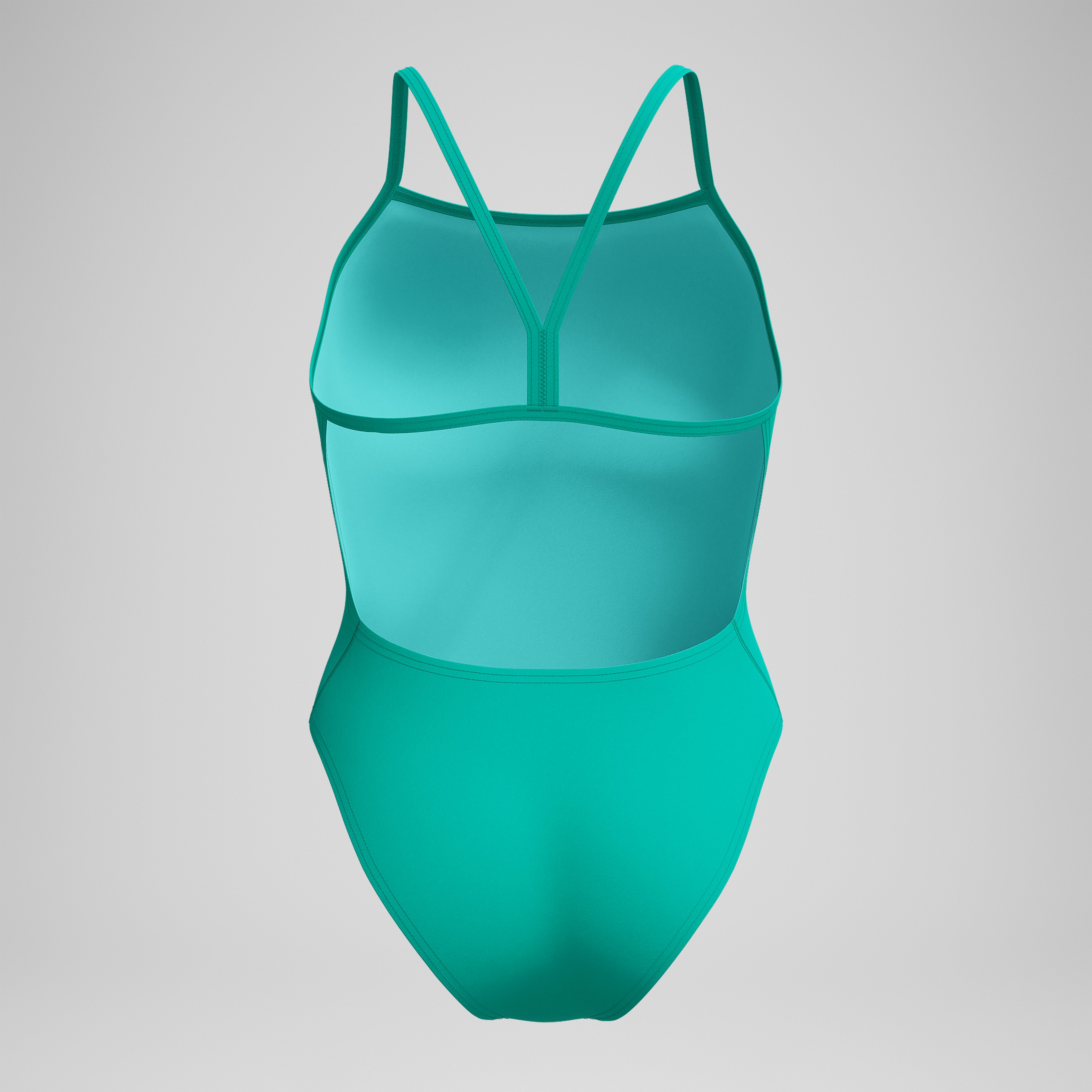 Women's Solid V-Back One Piece Green | Speedo