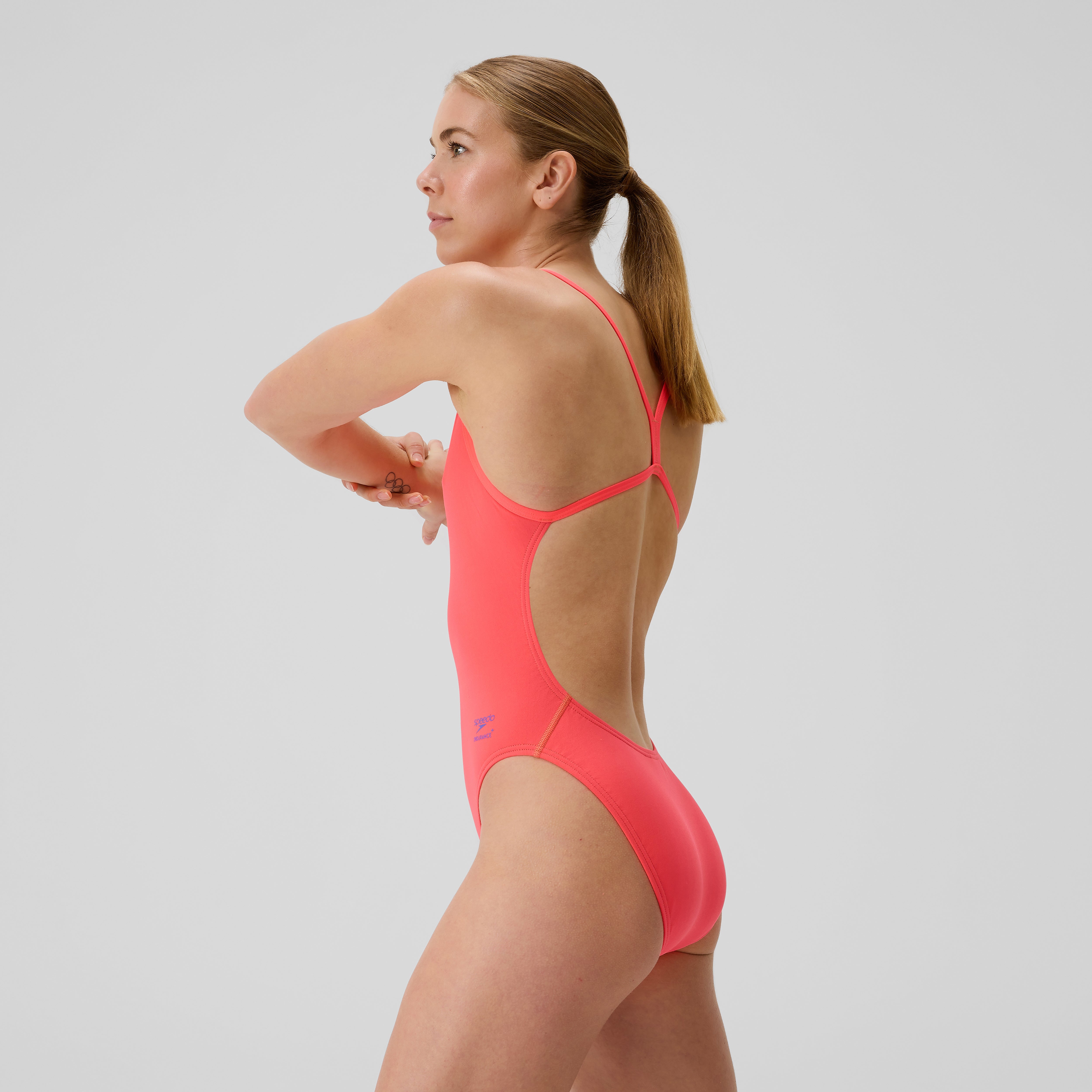 Women's Club Training Solid V-Back 2.0 Swimsuit Orange | Speedo