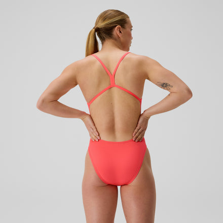 Women's Club Training Solid V-Back 2.0 Swimsuit Orange