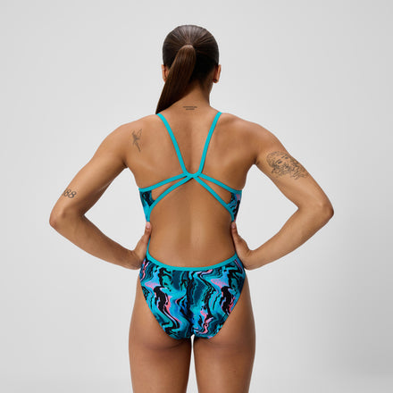 Women's Web Back Swimsuit Black