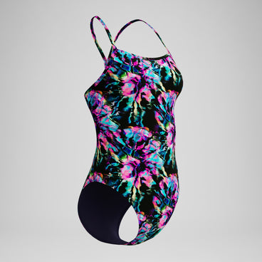 Women's V-Back 2.0 Swimsuit Glitchy Garden/Black