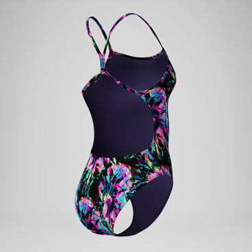 Women's V-Back 2.0 Swimsuit Glitchy Garden/Black