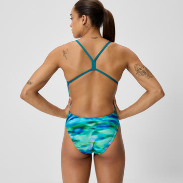 Women's V-Back 2.0 Swimsuit Sunset Grove/Green