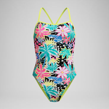 Women's Club Training Printed V-Back 2.0 One Piece Green