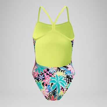 Women's Club Training Printed V-Back 2.0 One Piece Green