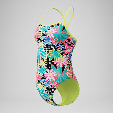 Women's Club Training Printed V-Back 2.0 One Piece Green