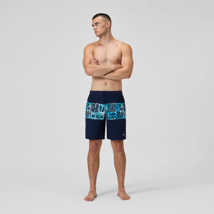 Men's Printed Bondi Swim Shorts Navy/Blue