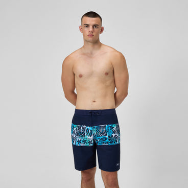 Men's Printed Bondi Swim Shorts Navy/Blue