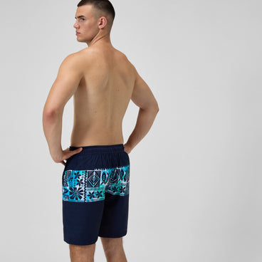 Men's Printed Bondi Swim Shorts Navy/Blue