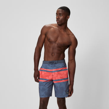 Men's Print Bondi Swim Shorts Grey/Coral