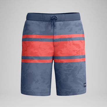 Men's Print Bondi Swim Shorts Grey/Coral